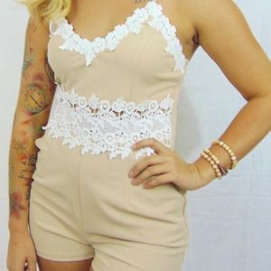 Talupe White Lace Romper